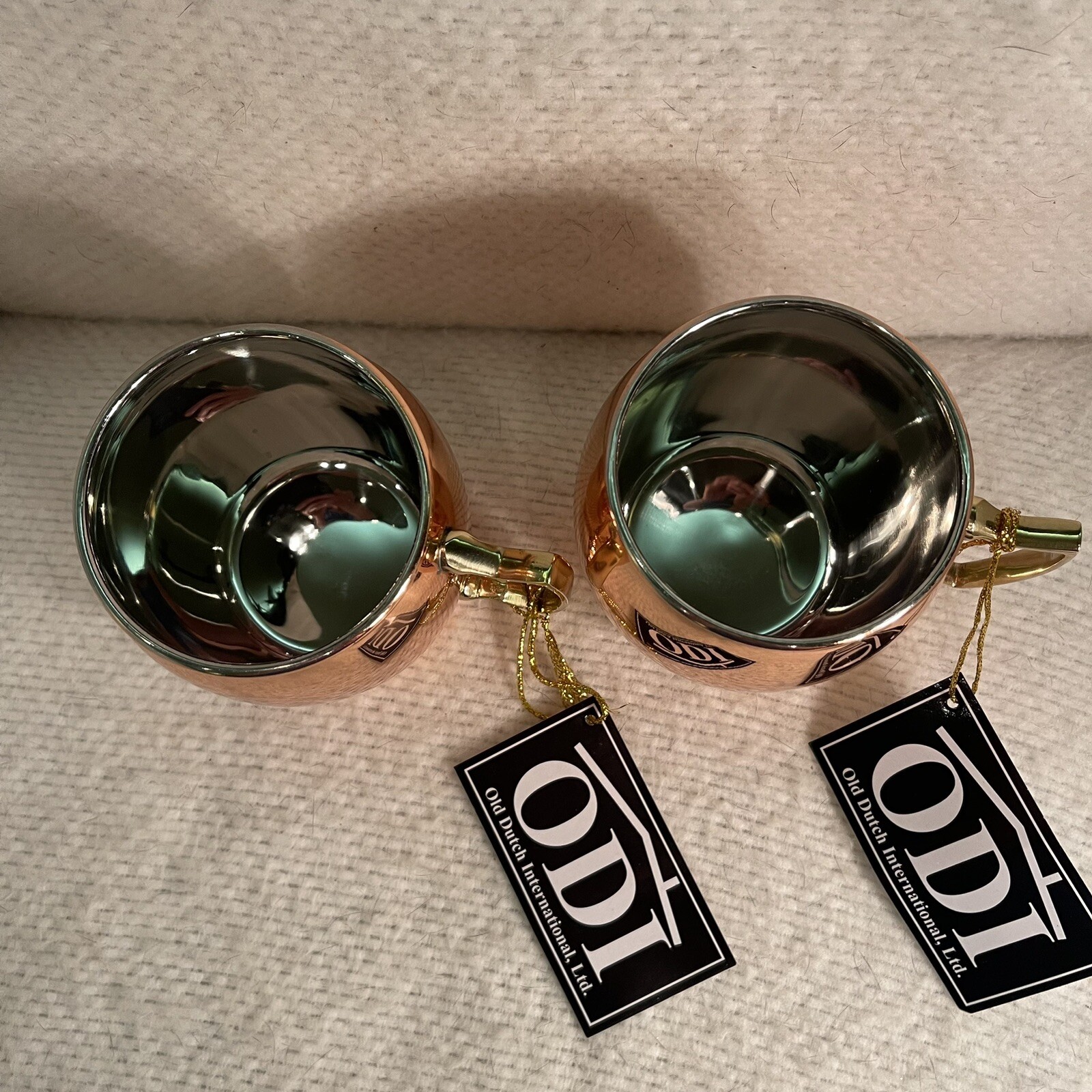 ODI OLD DUTCH INTERNATIONAL Set of 2 SOLID COPPER MOSCOW MULE 16-OZ MUGS