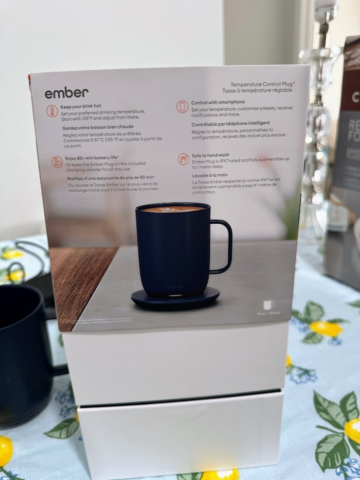Ember Temperature Control Smart Mug 2 Navy Blue 14 oz Heated Coffee Mug