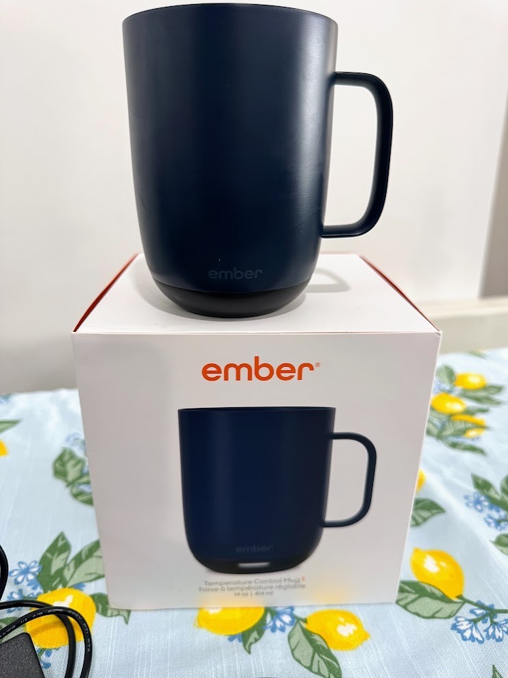 Ember Temperature Control Smart Mug 2 Navy Blue 14 oz Heated Coffee Mug