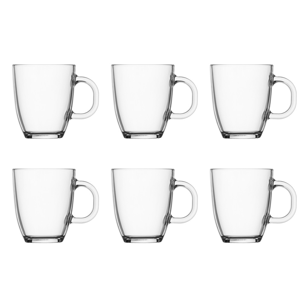 Bodum Bistro Glass Coffee Mug Set 6pce