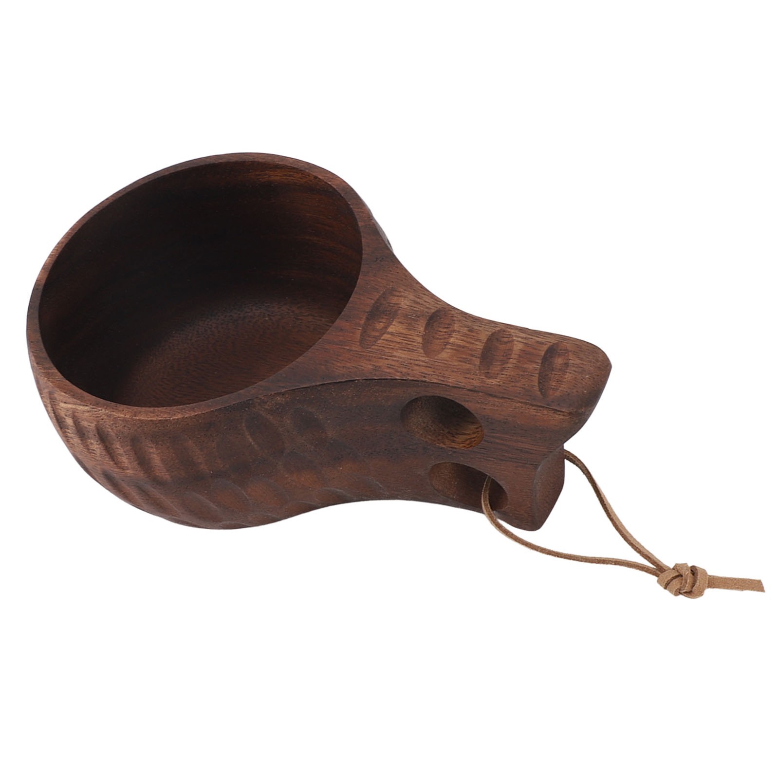 350ML Wooden Cup With Handle Portable Multifunctional Wood Mug Drinking Cup For