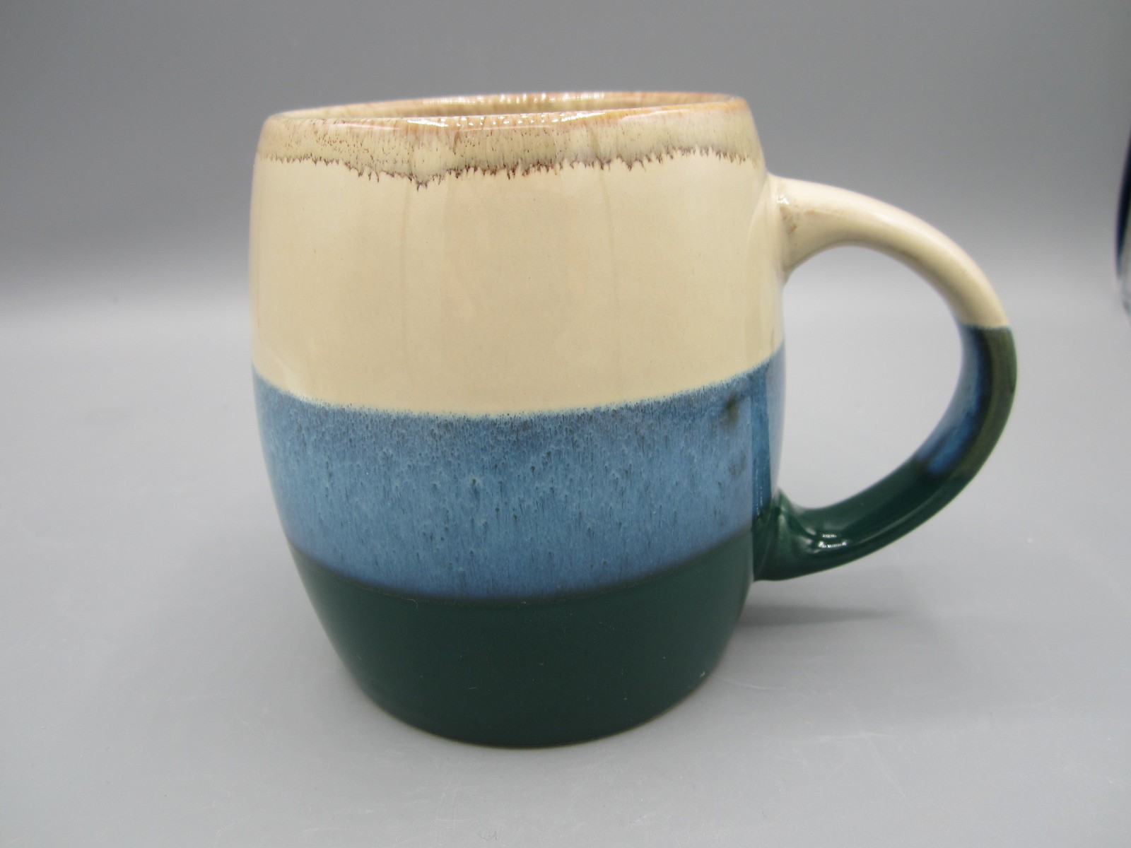 LMYFFF, 3 Tone Drip Barrel Shaped Pattern Heavy Coffee Tea Mug 16 oz (284)