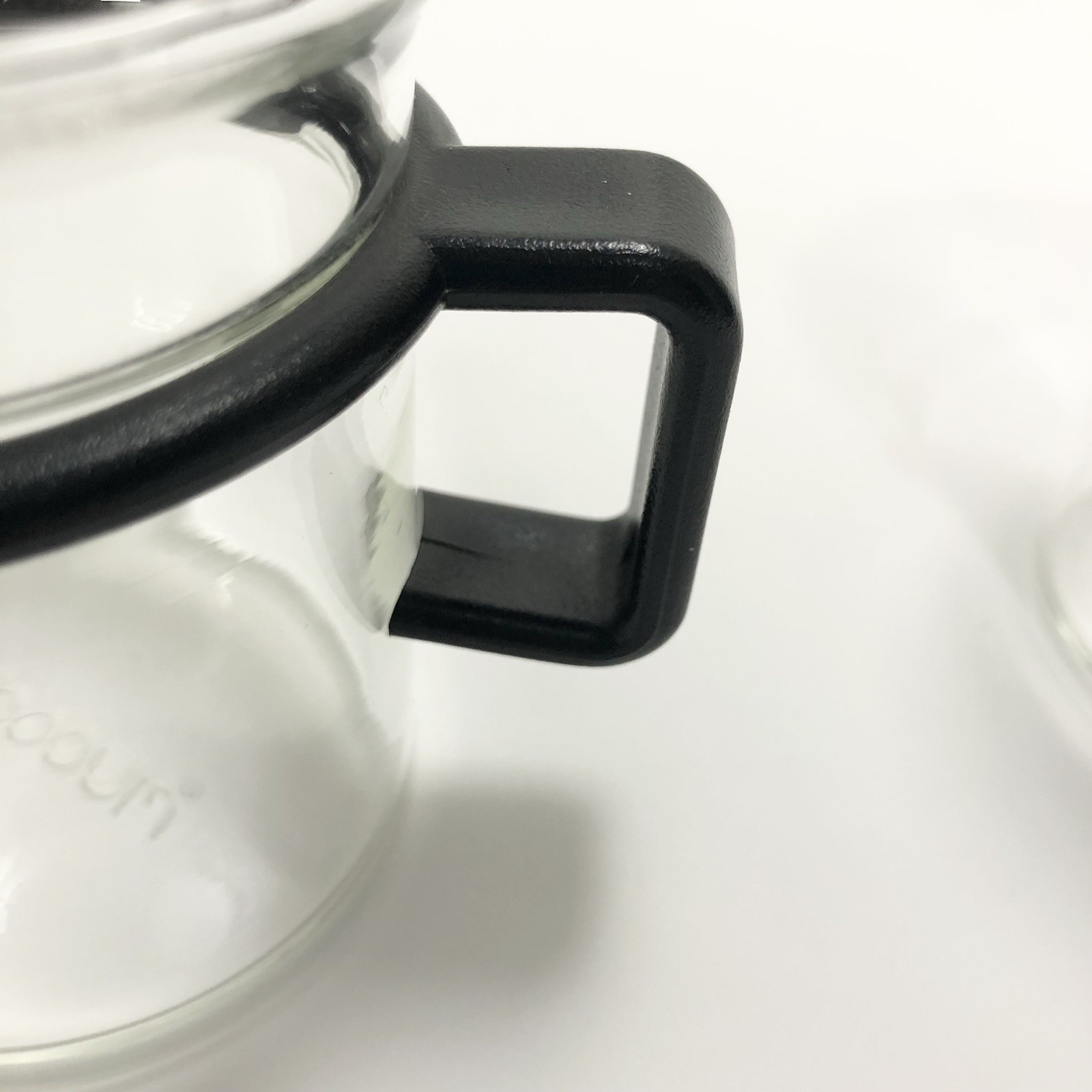 Bodum Glass Cups with Black Handle Picard Set of 2 Tea Coffee Espresso Mugs