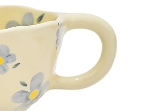 8.5 oz Elegant Floral Ceramic Mug Coffee Cup with Flower Decorations, 250ml