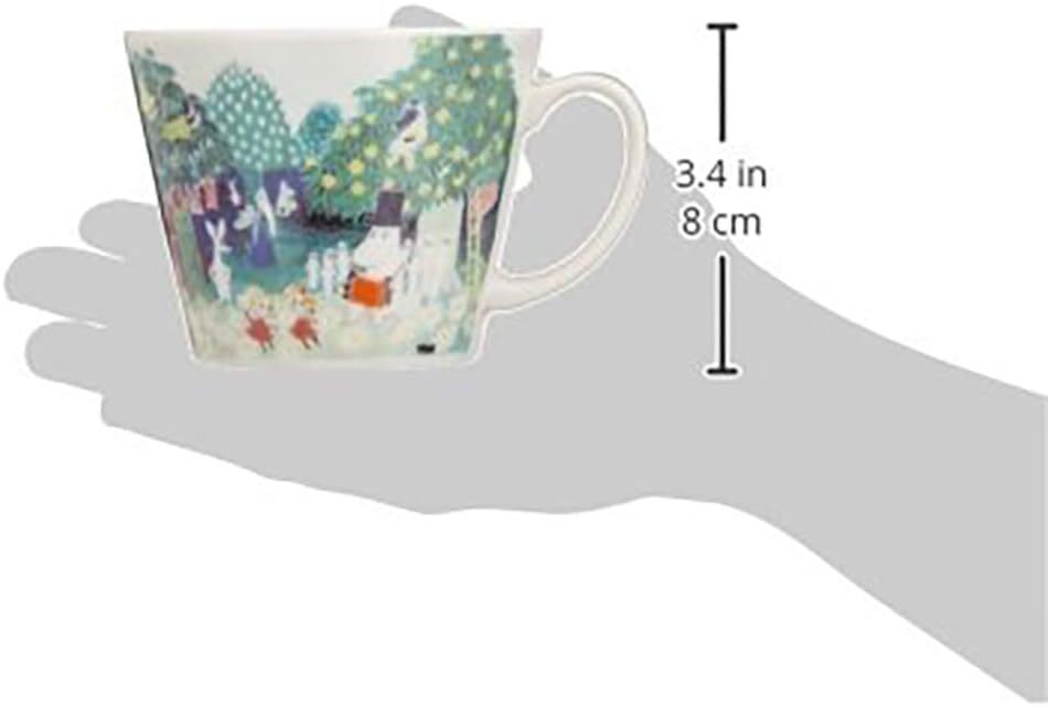 Moomin Valley Water Color Soup Mug Cup Yamaka Japan