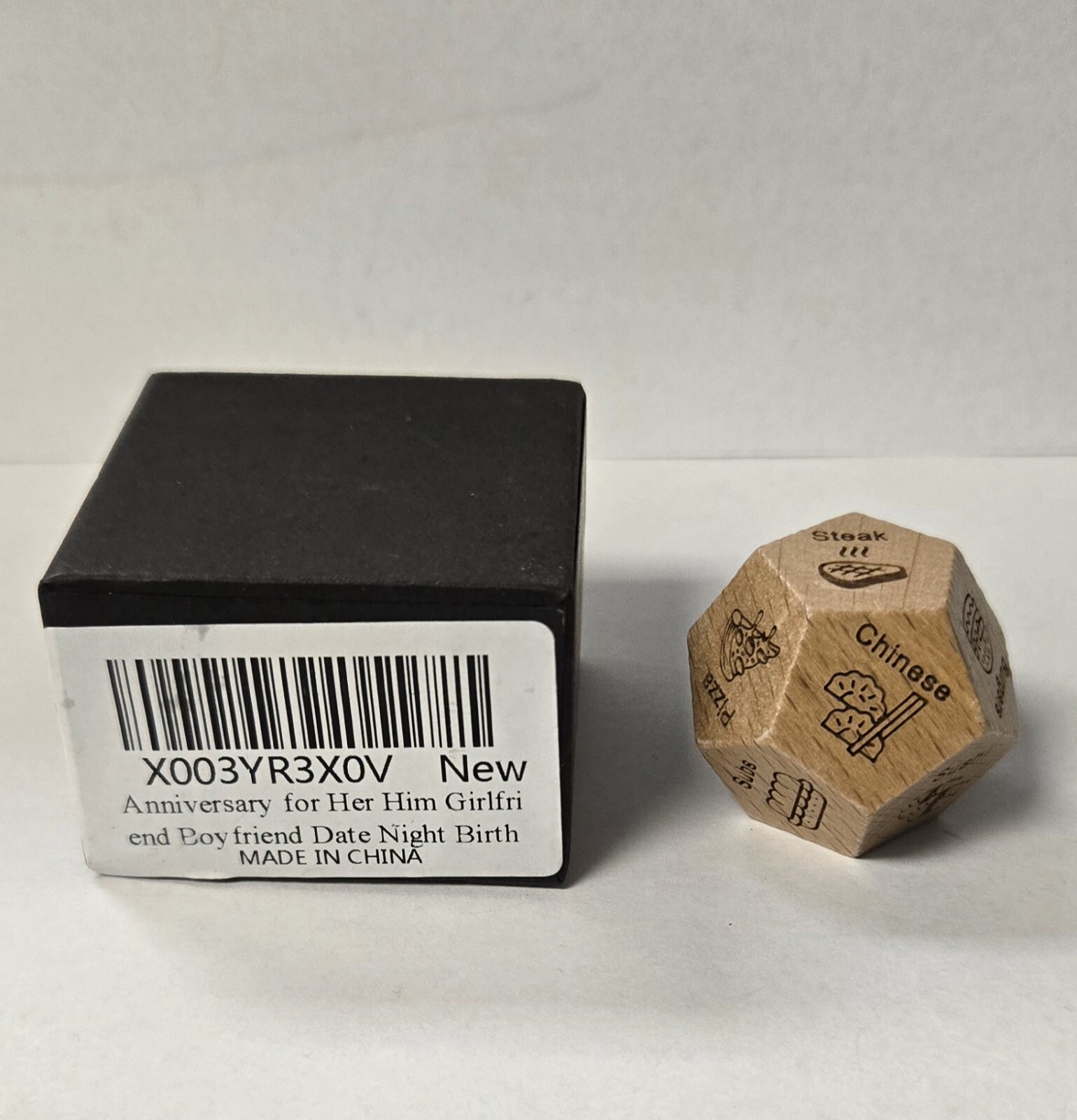 Food Choice Dice, 1.18 Inch Food Decision Dice Wooden Date Night Anniversary