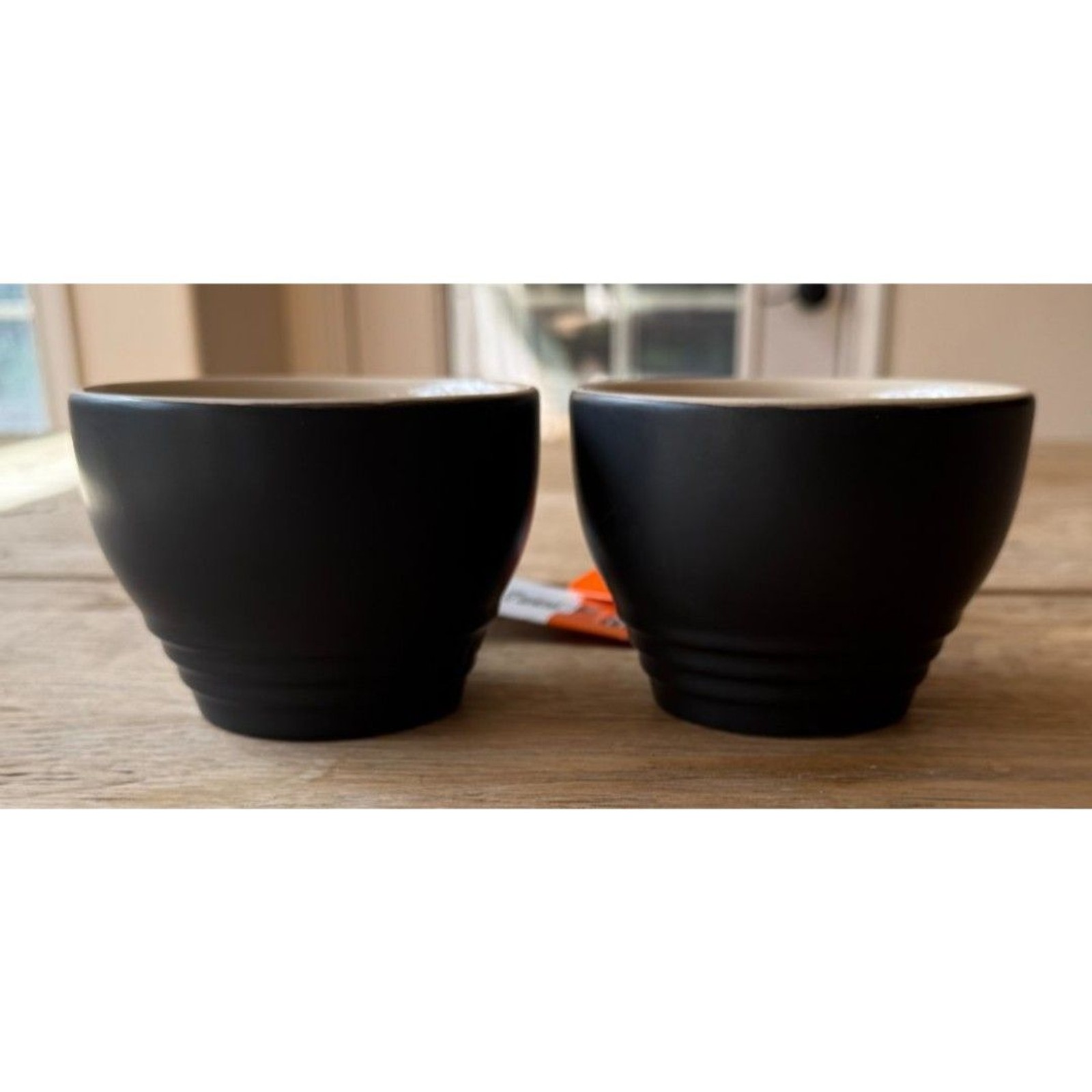 Le Creuset Stoneware 2 Bistro Mug Giant Cappuccino 14 oz Licorice Matt Black NEW