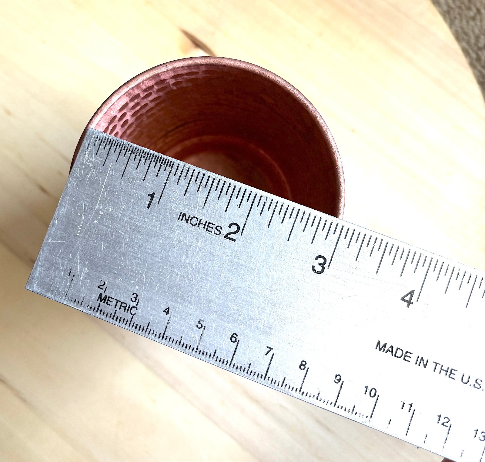 100% Quantity Cup Authentic Copper Water Drink Pure Solid ship from USA to USA