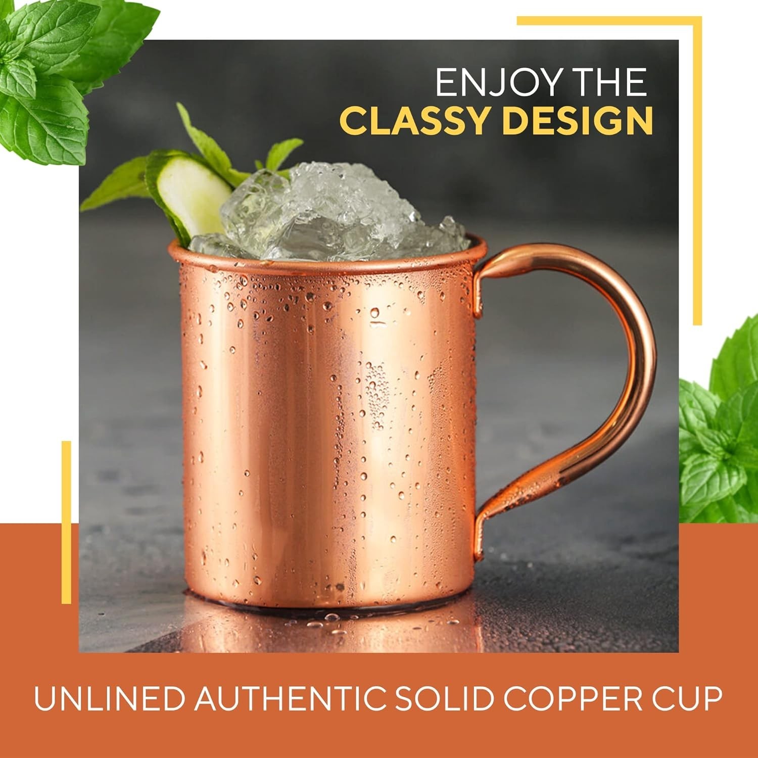 Moscow Mule Copper Mug by Solid Copper Authentic Moscow Mule Mugs Unlined 16 oz