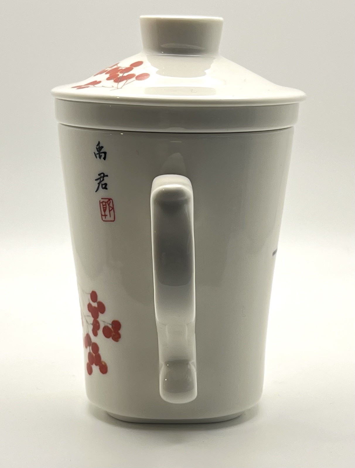 Teavana Porcelain Oriental Birds and Berries Tea Mug, Infuser, and Lid