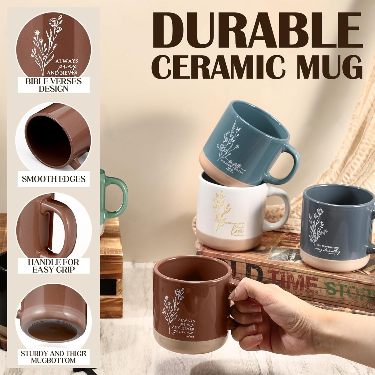 Christian Mugs Bulk for Women Inspirational,Bible Verse Christian Coffee and …