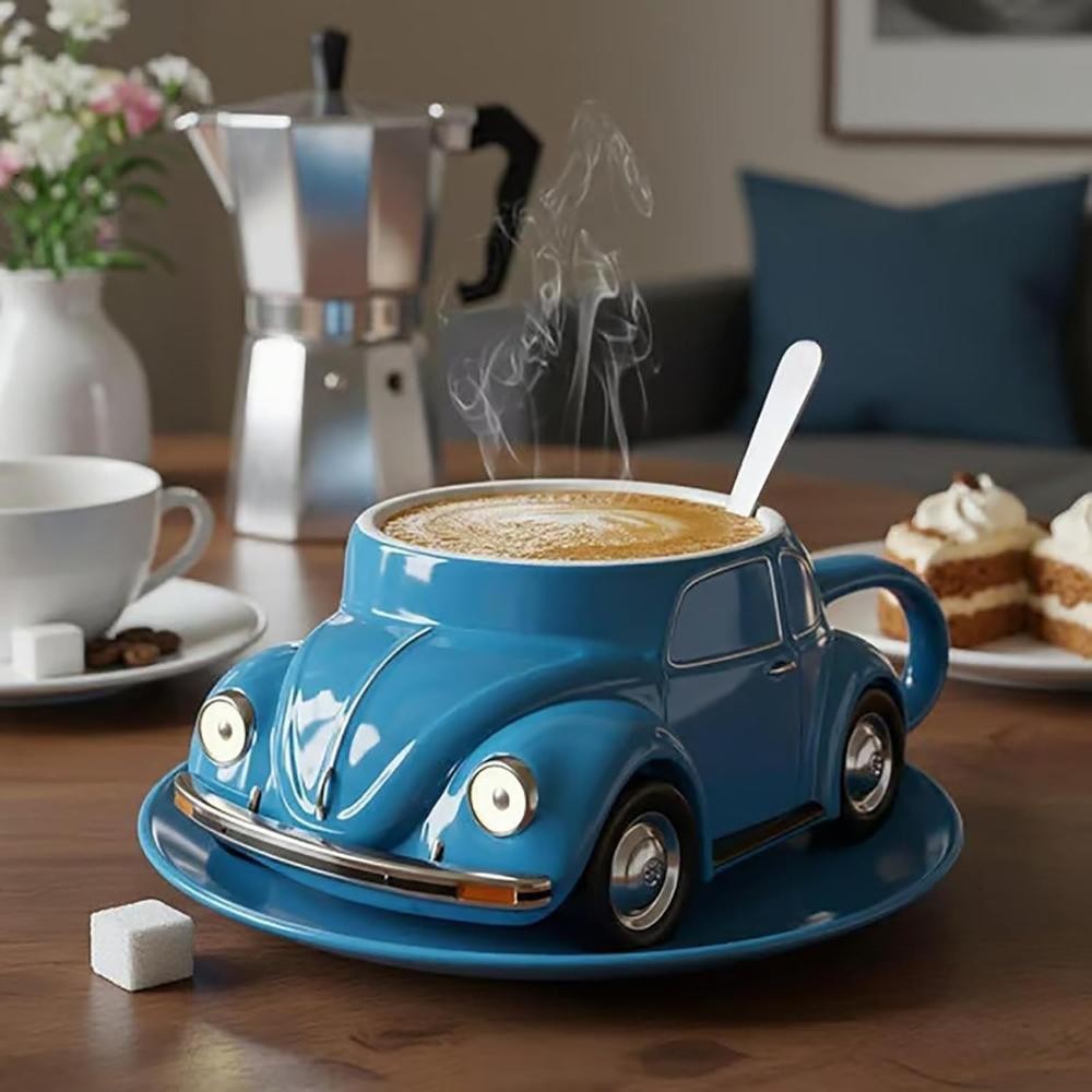 Beetle Shaped Coffee Mug Beetle Shaped Cup Unique Car Shaped Cup Large Capacity