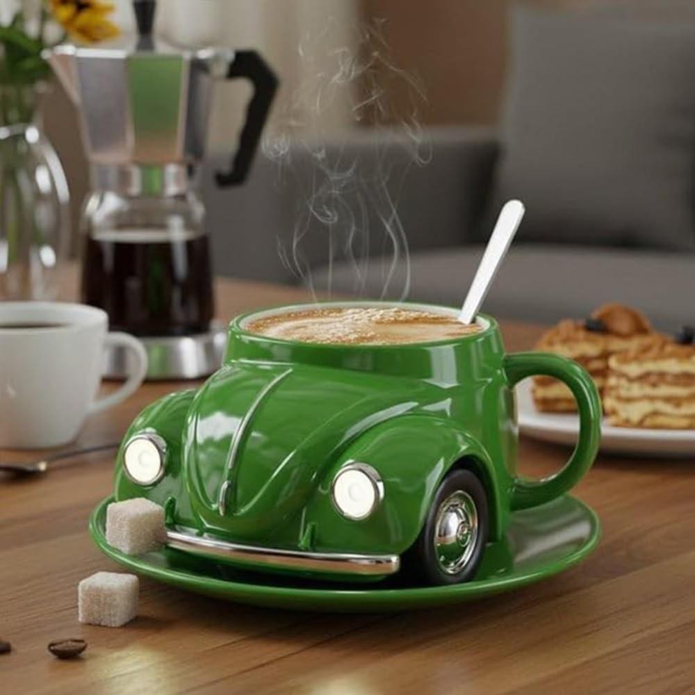 Beetle Shaped Coffee Mug Beetle Shaped Cup Unique Car Shaped Cup Large Capacity