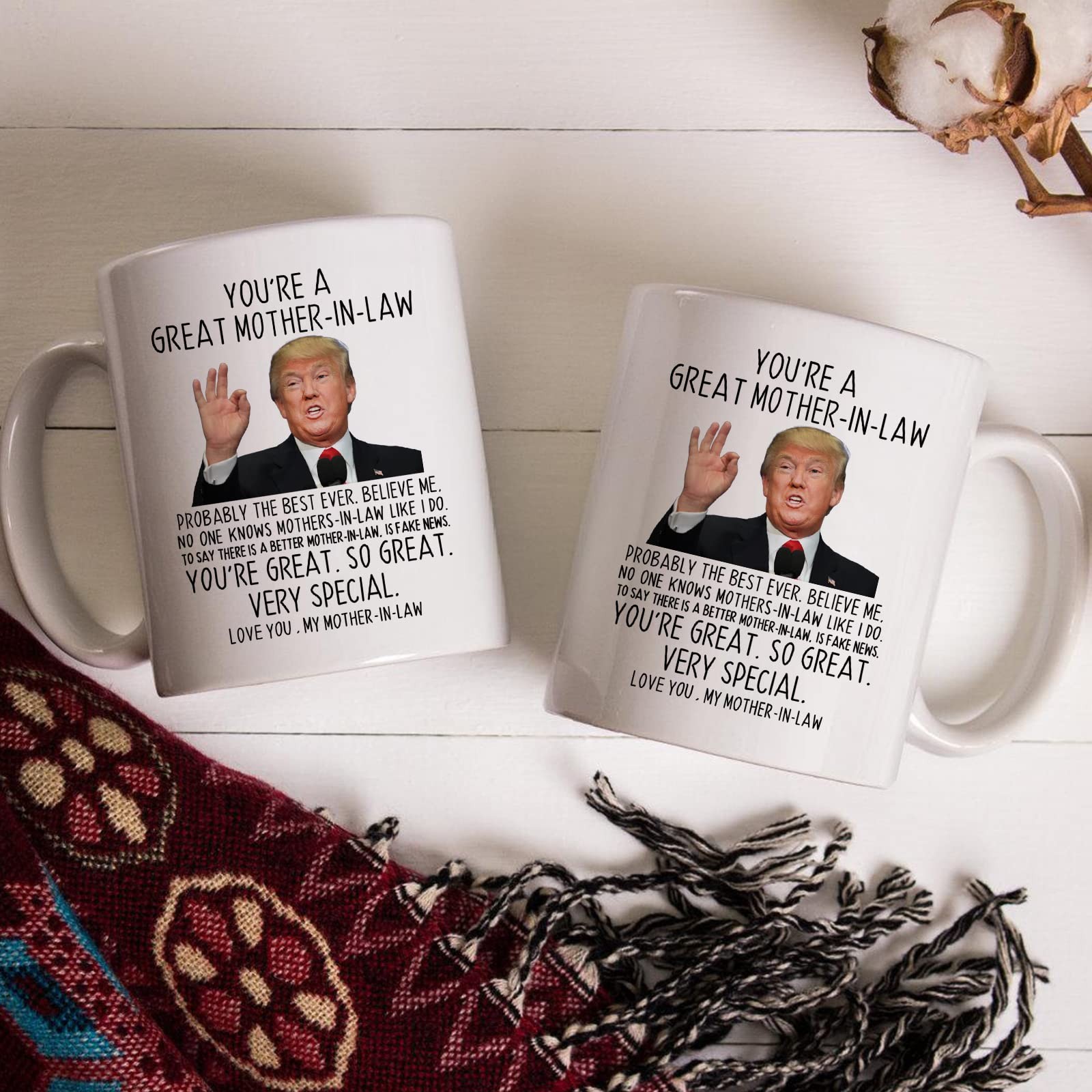 Funny Gifts for Mother-in-law, You’re A Great Mother-in-law Coffee Mug 11 Oz,…