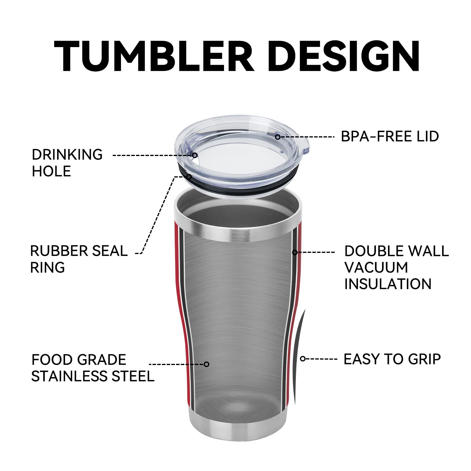20oz Tumbler with Lid Stainless Steel Tumblers Bulk, Double Wall Vacuum Insul…