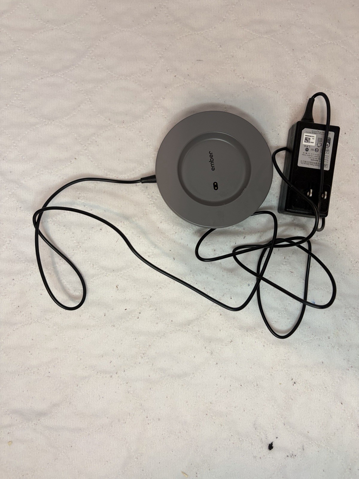 Deloitte Ember Temperature Control Smart Mug 10oz Gray w/ Charger Coaster WORKS