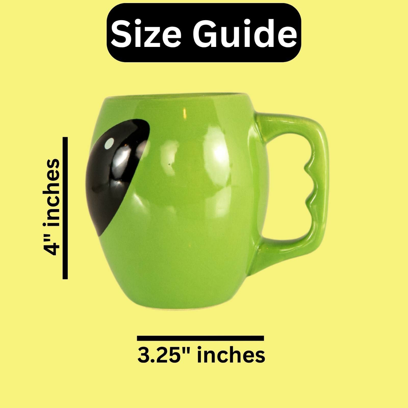 Alien Head Ceramic Coffee Mug Sci-Fi Space UFO Lover Novelty Green Mug Cup