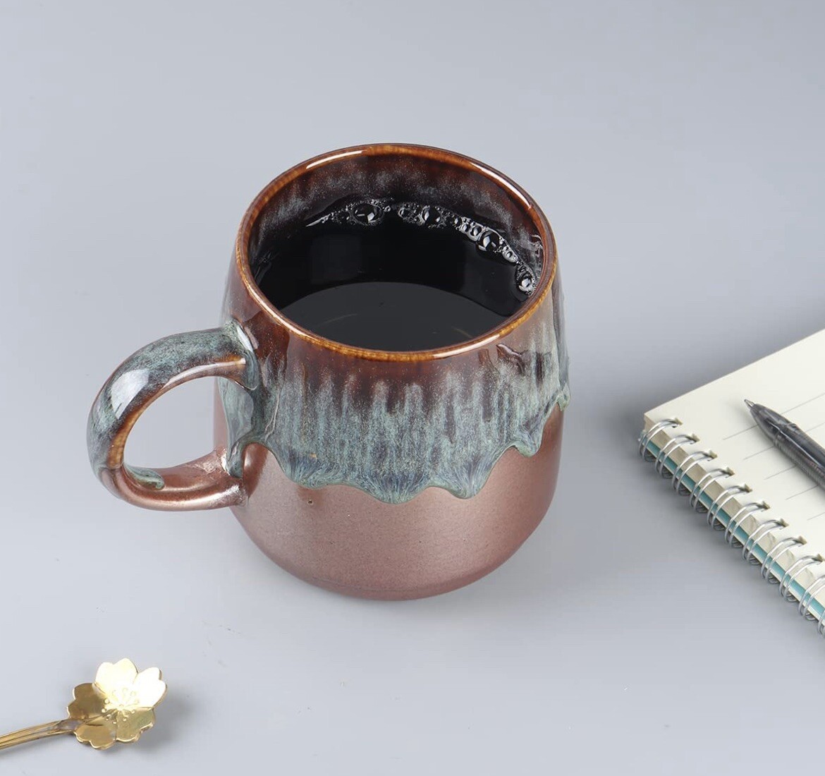 Large Ceramic Coffee Mug, Big Tea Cup for Office and Home, 21 Oz 1 PCS – green