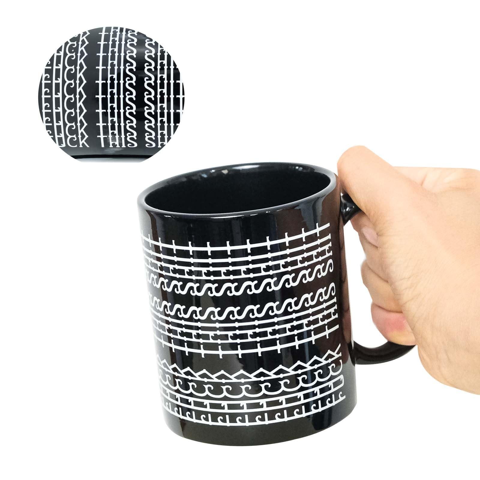 Message Coffee Mug F This S Cup Fck Sht Ceramic Cup Gift Double-sided Design