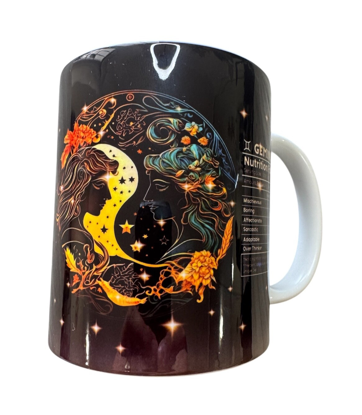 Zodiac Nutrition Facts Wrap 11oz Coffee Mug, Great for Gift.