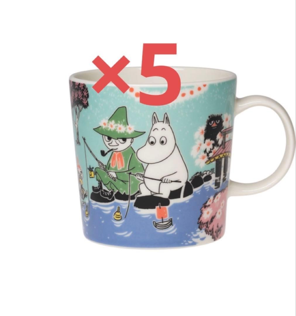 Set of 5 Arabia Moomin Mug 0.3L Simple Joy Japan Limited Edition