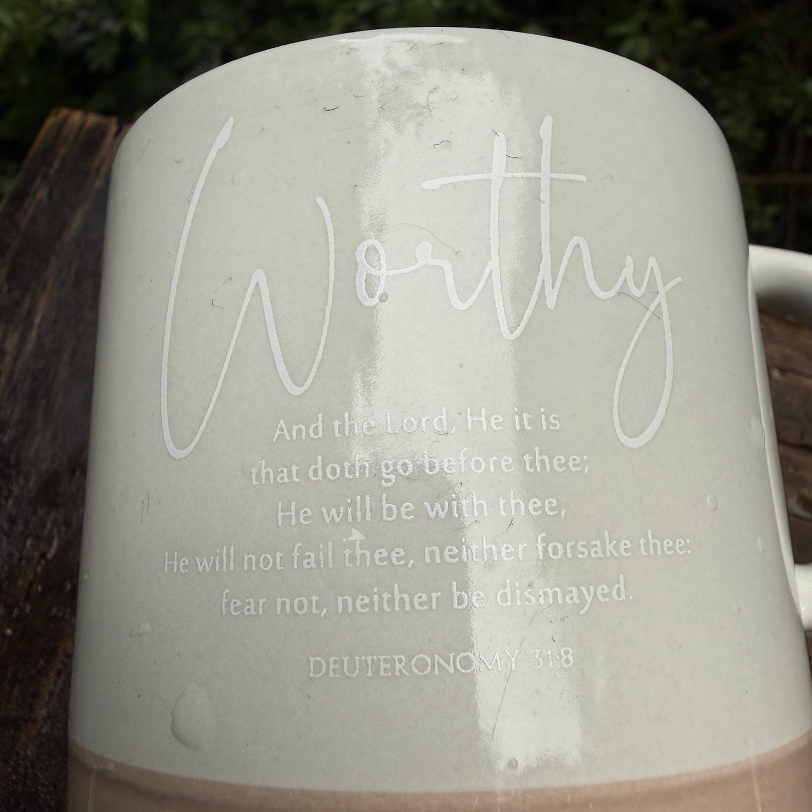 Ceramic mug diameter 3.5 in H 3.5 in