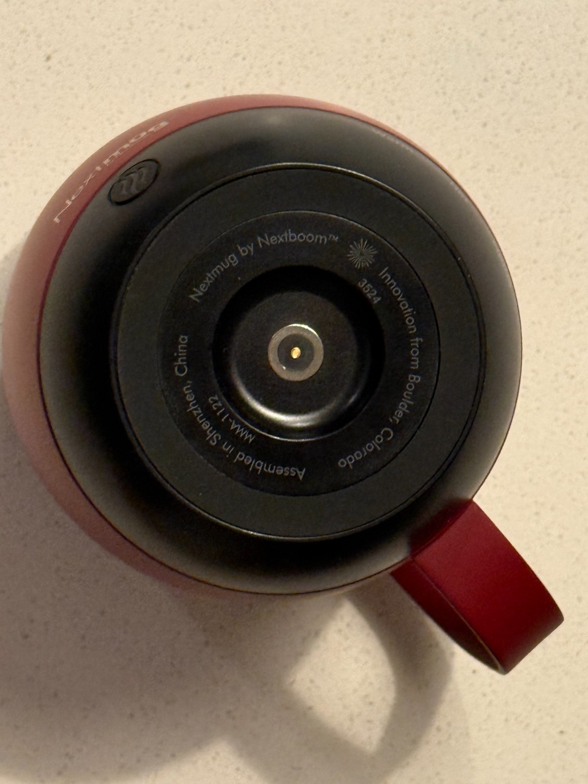 Nextmug warming smart mug, Model MMA-1122, Burgundy, charging dock, NEVER USED