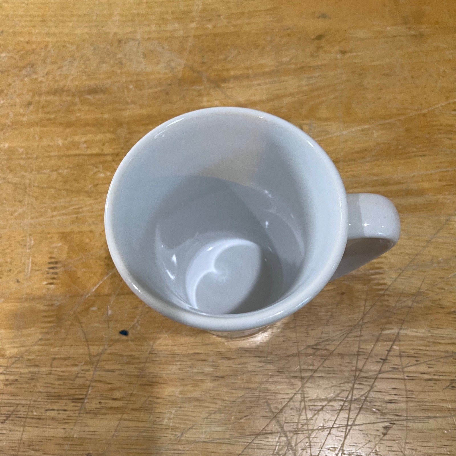 Fiesta White Tapered Latte Mug Ceramic Coffee Cup Art Deco Style 18oz