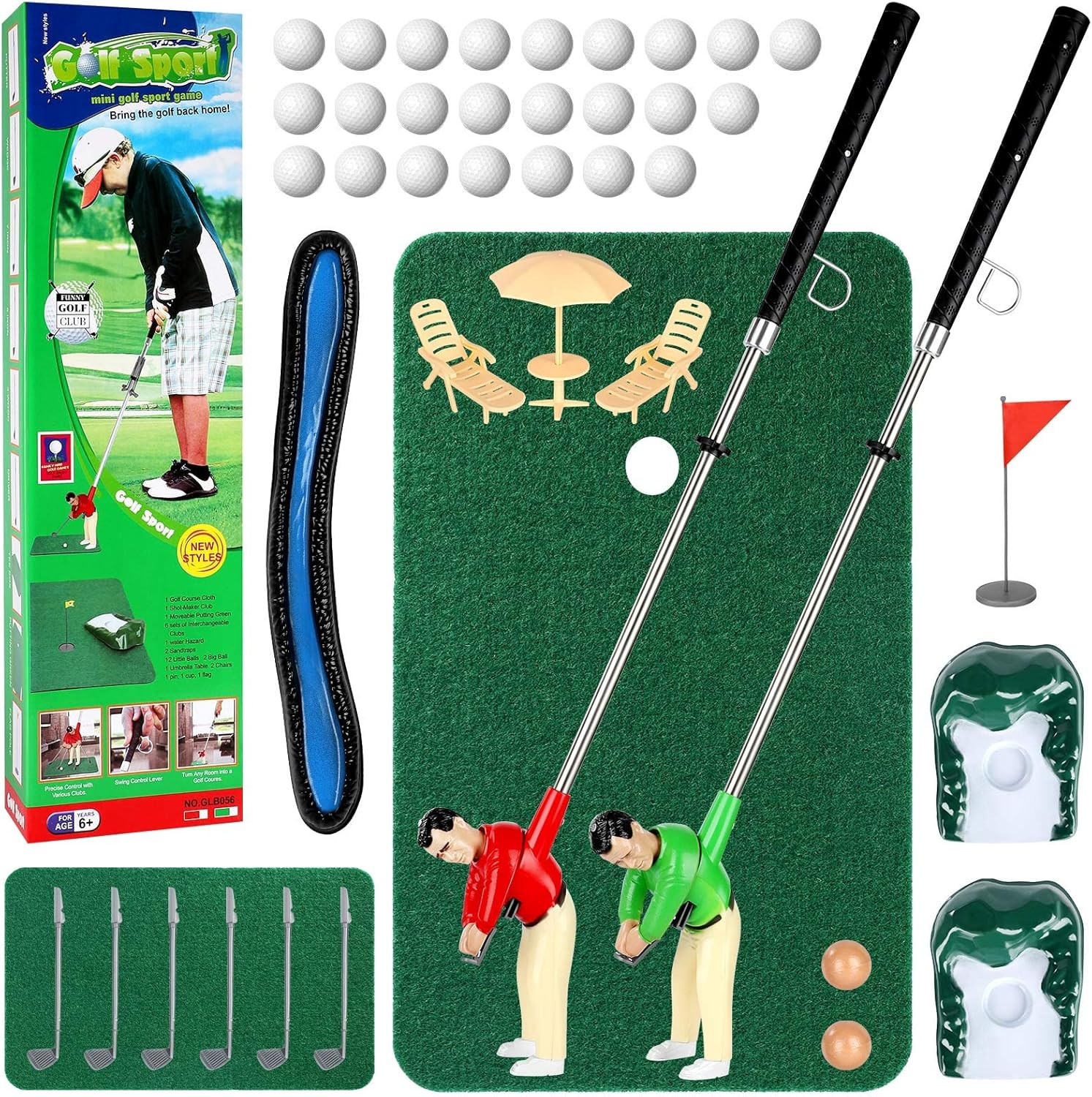 Mini Golf Toys for Kids/Adult, Retirement Gift Two Mini Golfers for Parent-Child