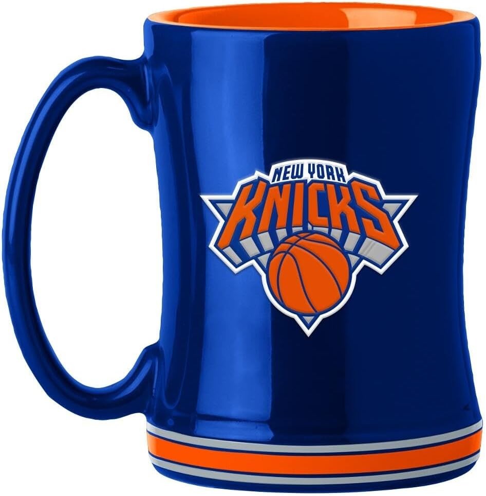 Boelter Brands NBA New York Knicks 298526 Coffee Mug, Team Color, 14 oz