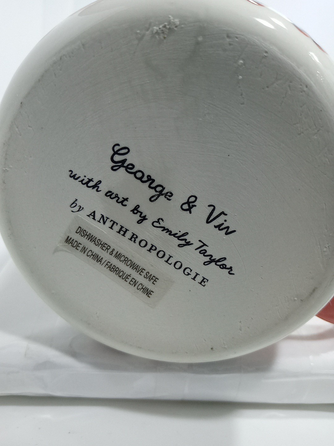 EMILY TAYLOR ART DECO MUG. GEORGE & VIV DECO MUG. ANTHROPOLOGIE MUG. B382
