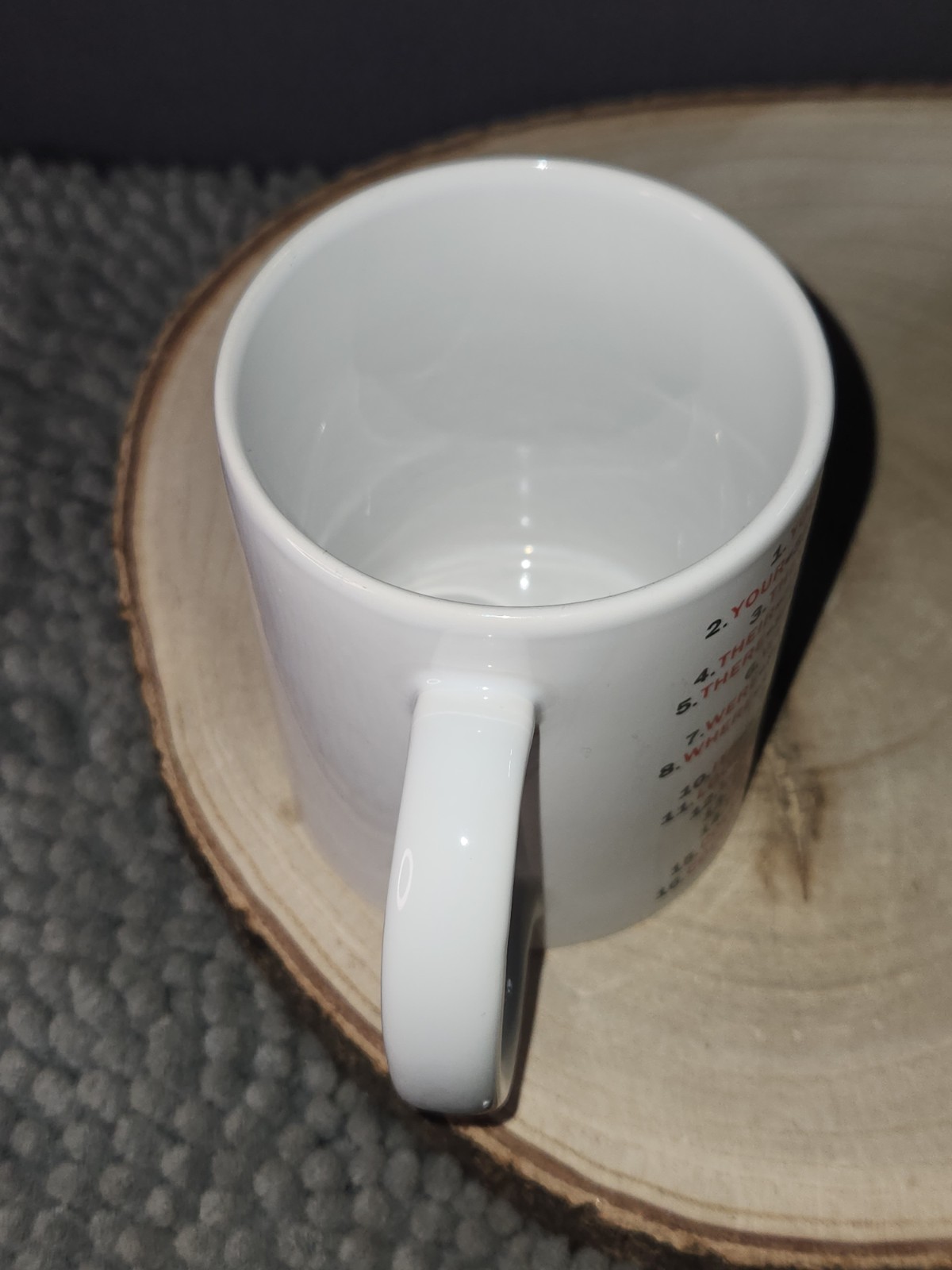 Adult Funny F’n Corrected Grammer 12 oz~ W MIDDLE FINGER Ceramic Coffee Cup Mug