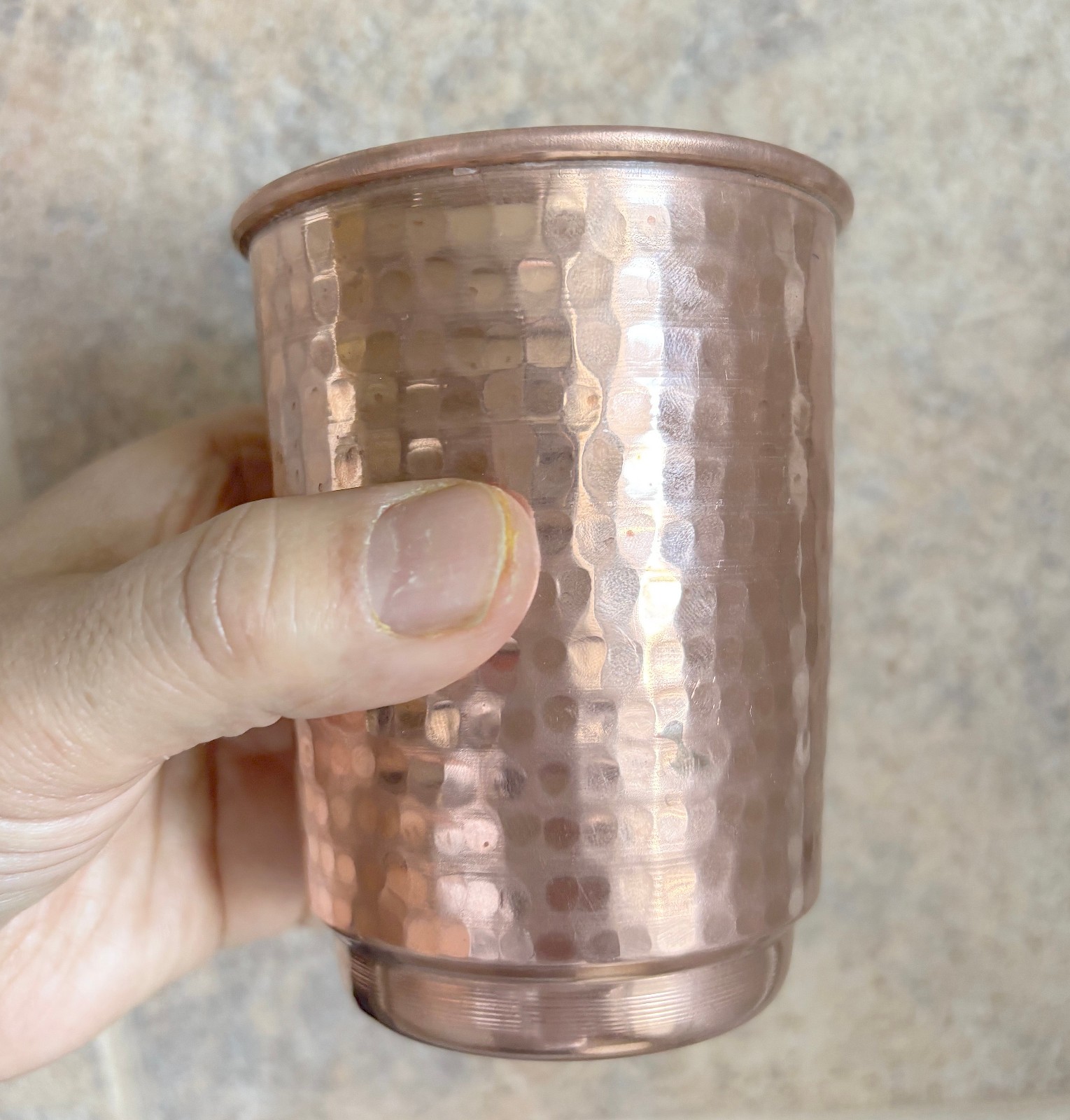 100% Quantity Cup Authentic Copper Water Drink Pure Solid ship from USA to USA