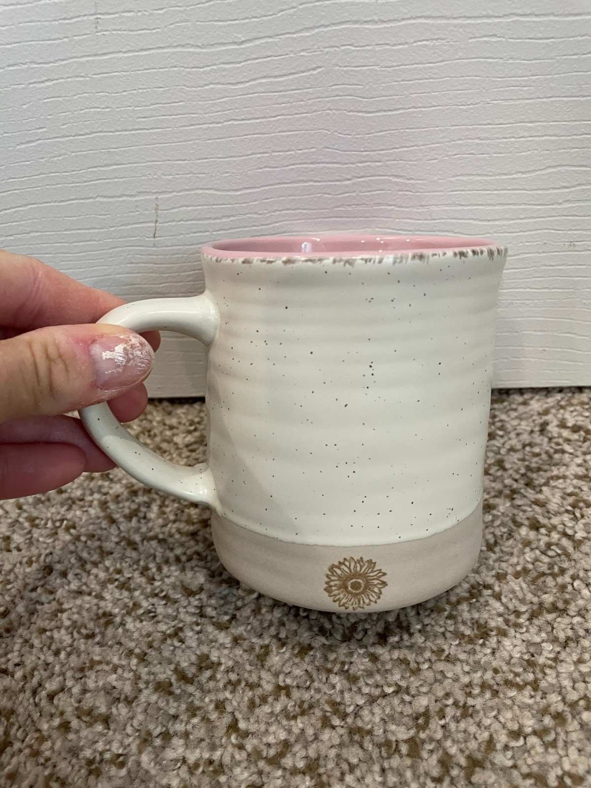 Sunflower Good Morning Beautiful Coffee Mug, Stone Global Design Connections NEW