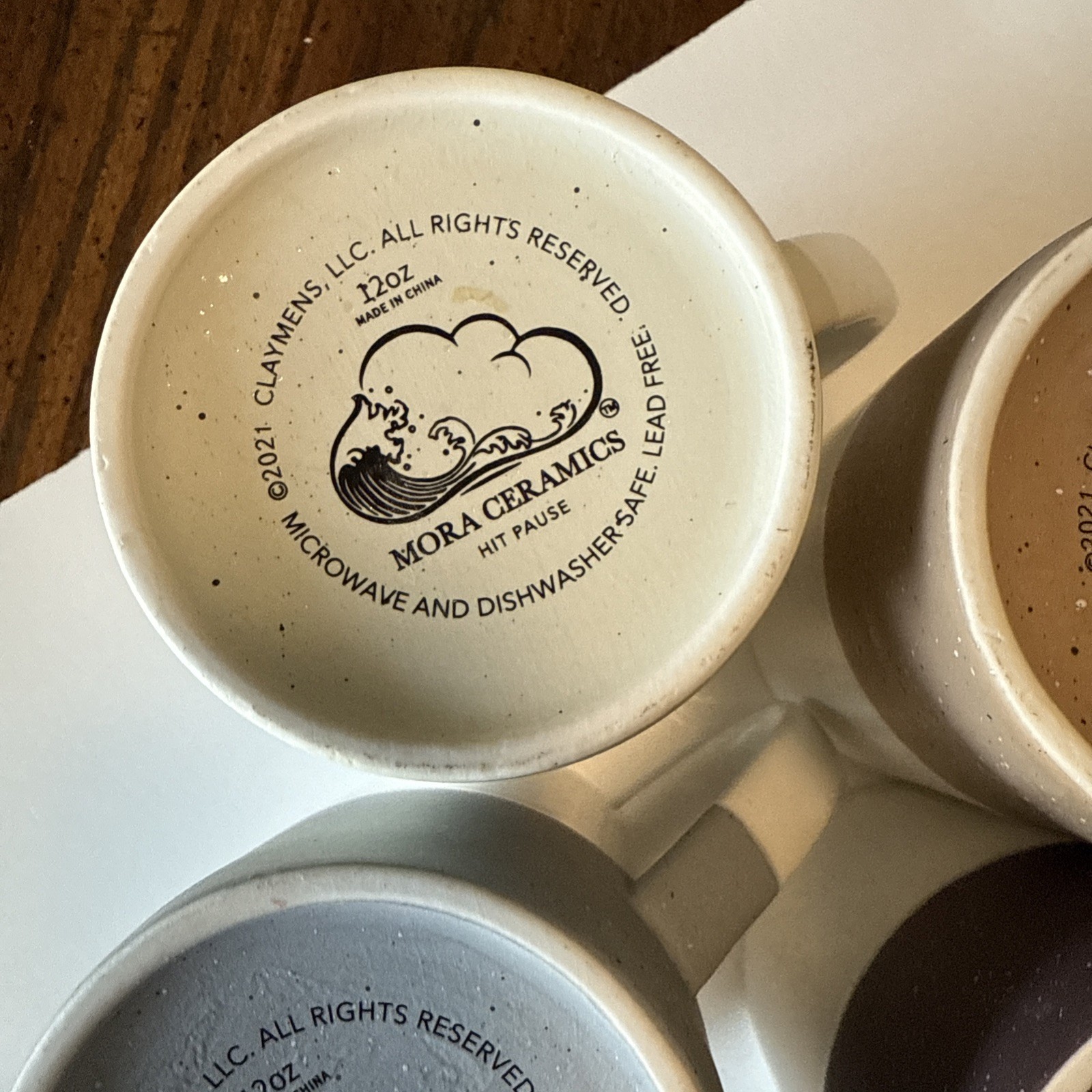 SET OF 4 Mora Ceramic 12oz Coffee Mugs Tea Cups with Handle Lead free NICE