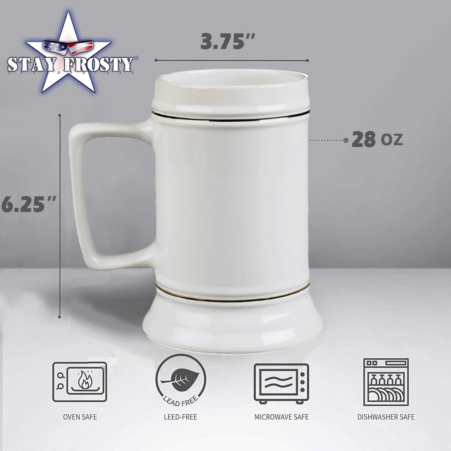 Blood Sweat and Tears Firefighter 22 oz Ceramic Custom Stein