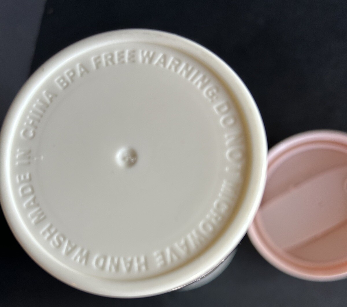 Kate Spade Pink “ Make Mine A Double” Coffee Travel Mug w/Lid BPA Free Plastic
