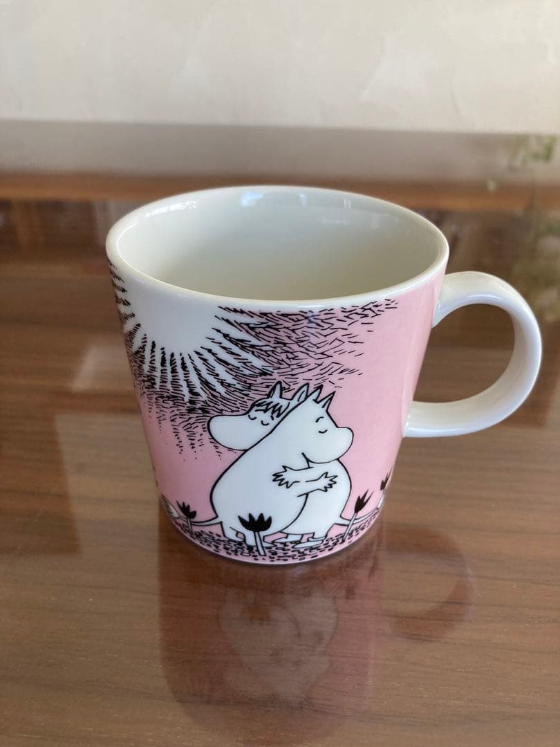 Discontinued ARABIA Arabia Moomin Mug Pink Love Old Logo