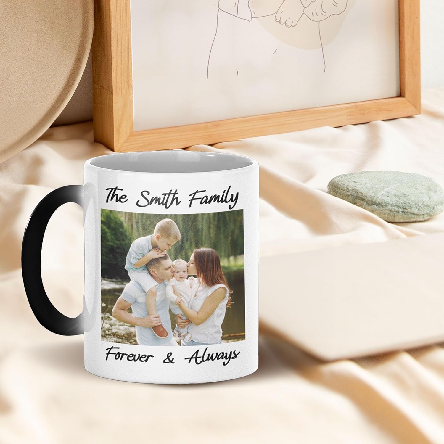 Personalized Coffee Mug, Custom Pictures & Text & Pattern Magic Ceramic Mug 11oz