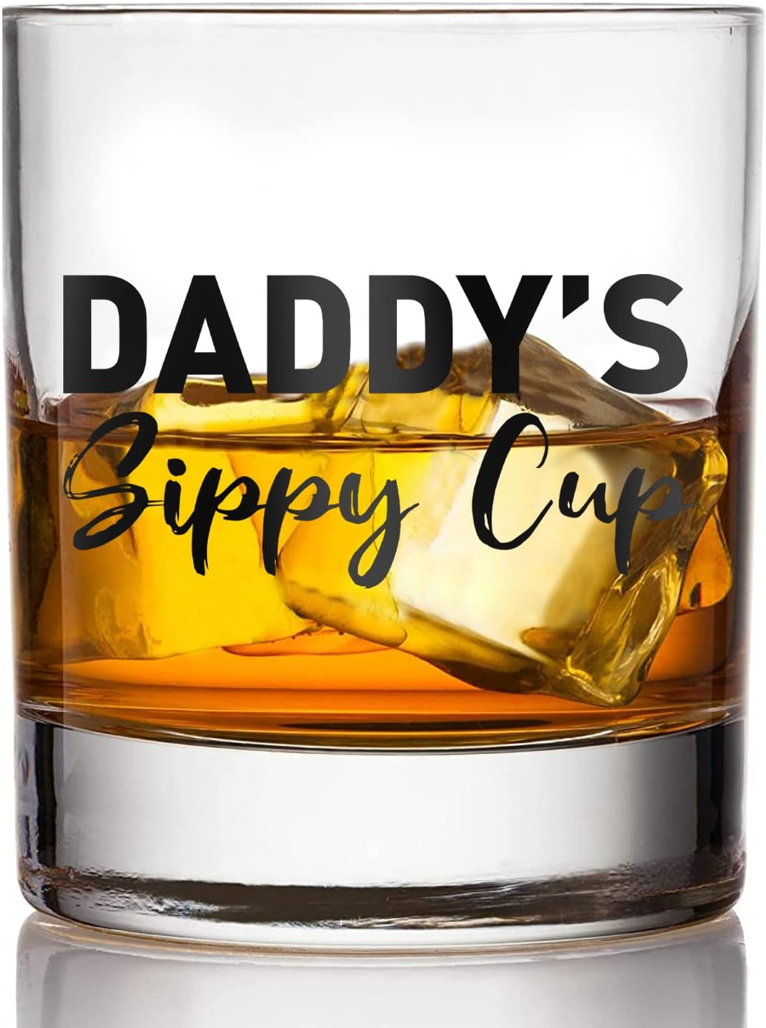 Fathers Day Dad Gifts from Daughter Wife – 11 OZ Whiskey Glass for New Dad Husba