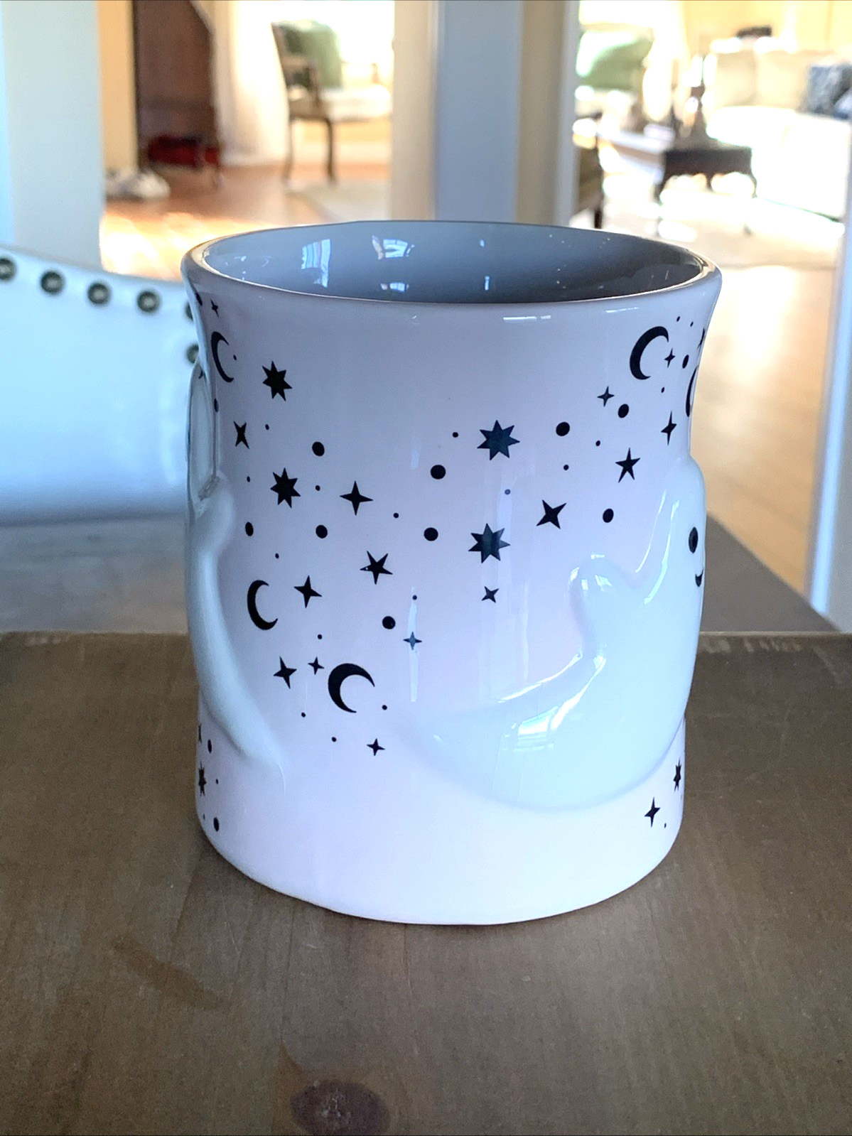 Cobwebs & Cauldrons Ghost Friends Coffee Mug Pink White Halloween Hand Painted