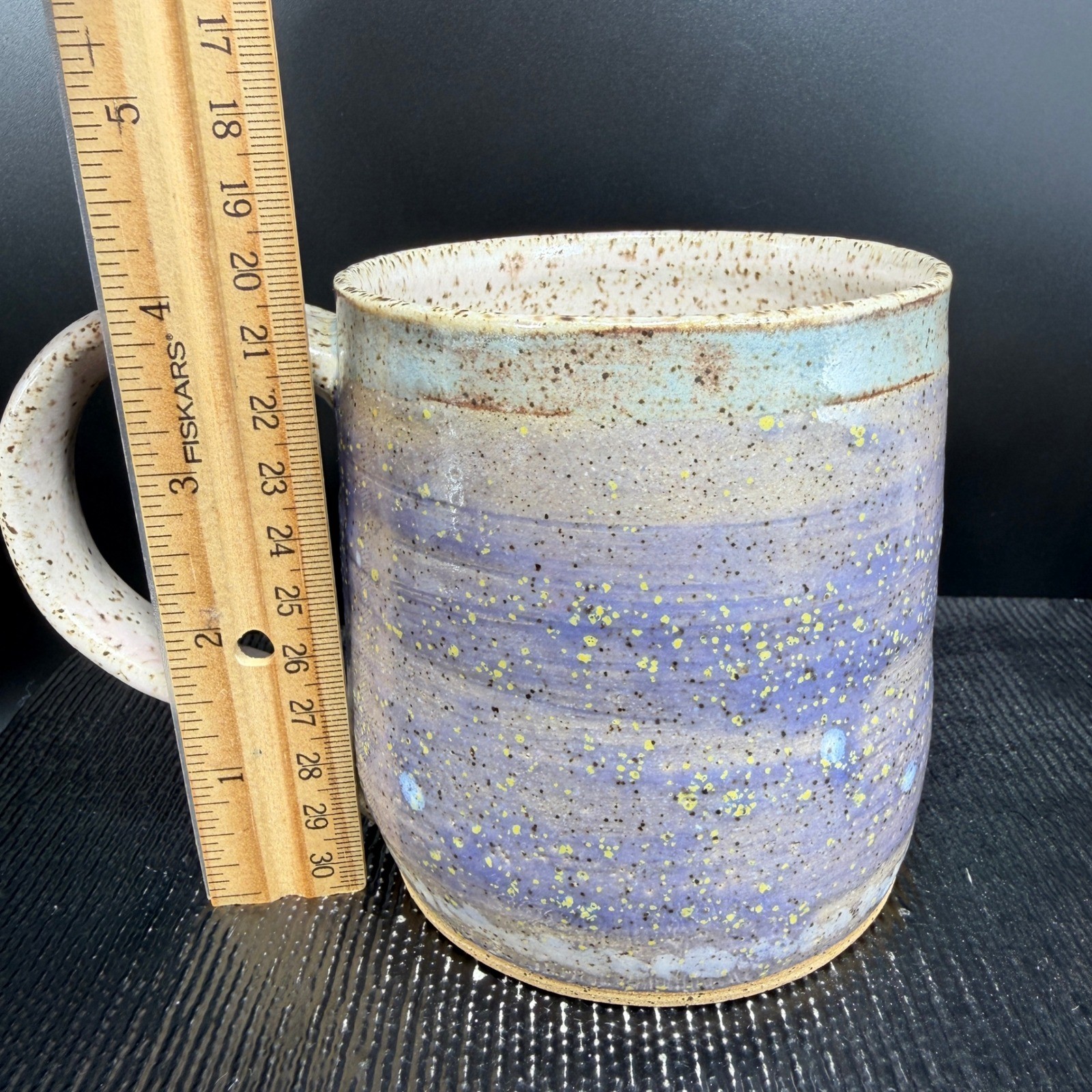 Studio Pottery Galaxy Glaze Mug Purple Blue Speckled Handcrafted Ceramic Cup Mug