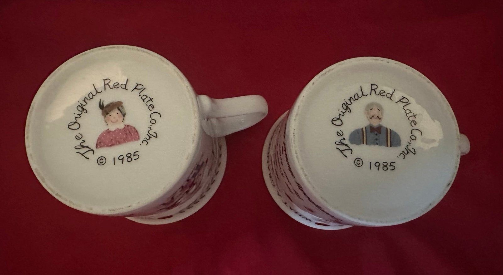 Two piece set of “What a Grandmother Is/What a Grandfather Is” Porcelain Mugs