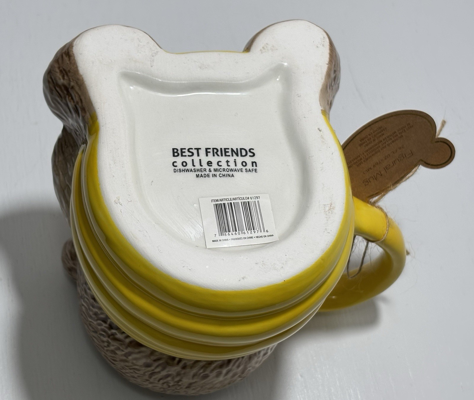 Best Friends Collection Bees Bear Figural 26 Fl. Oz. Ceramic Coffee Tea Mug
