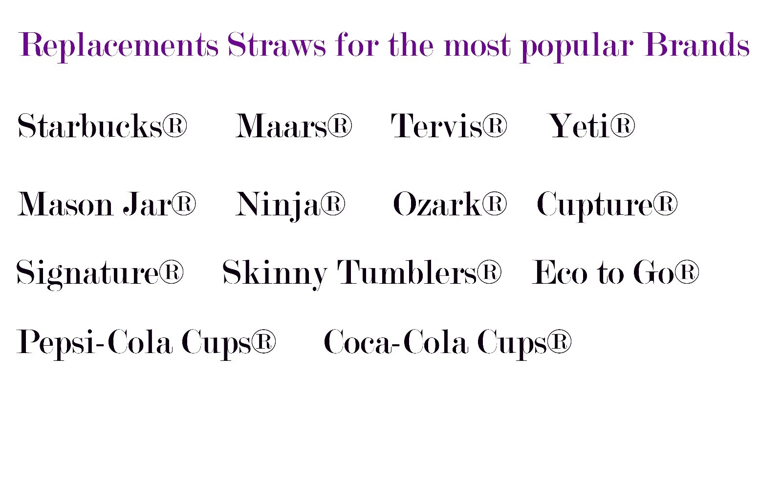10.5″ Long Rainbow Colored Reusable Plastic Replacement Straws, Set of 10