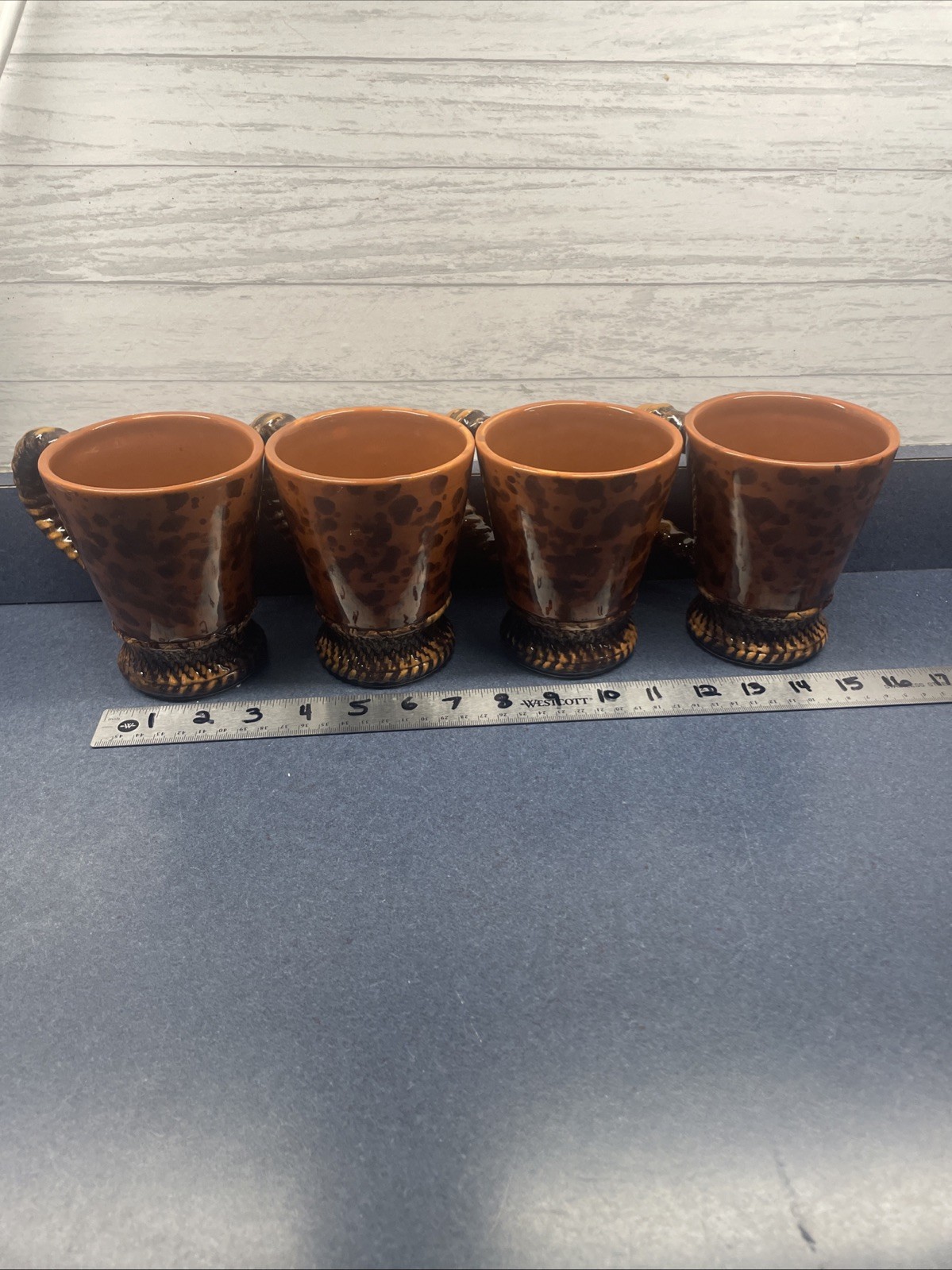 4 Ernest Hemingway Dinnerware Collection Kenya Animal Print Key West Mugs Cups