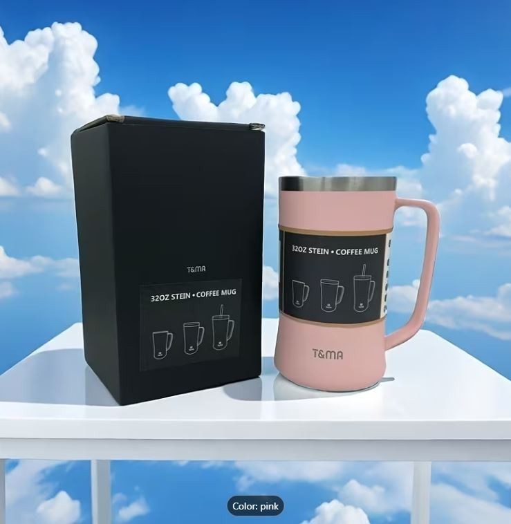 Coffee Mug 32oz Insulated Stainless Steel Double Walled Vacuum Sealed