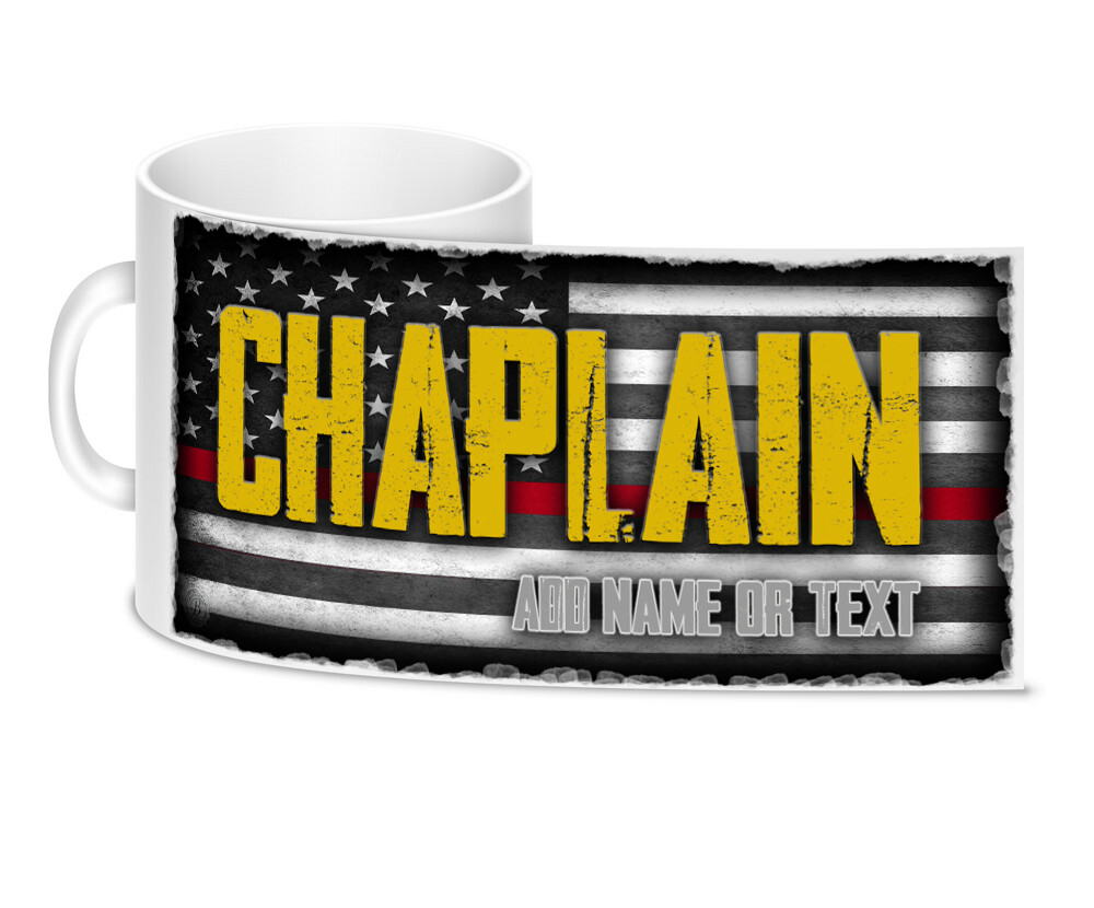Personalize Thin Red Line Firefighter Ranks & Titles 11oz Ceramic Coffee Mug