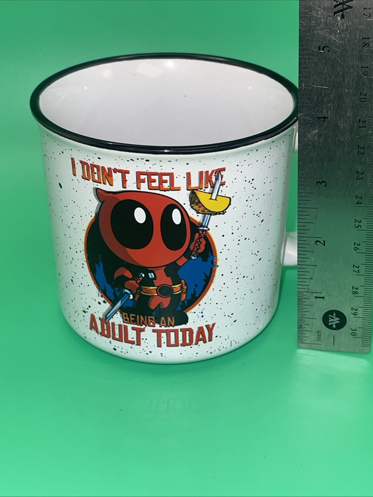 Marvel Deadpool “Don’t Feel Like An Adult Today” Ceramic Camper Mug | 20 Ounces