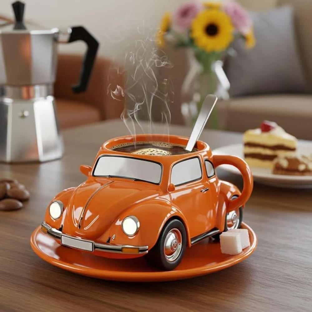 Beetle Shaped Coffee Mug Beetle Shaped Cup Unique Car Shaped Cup Large Capacity